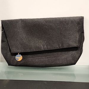 Giorgio Armani Black Perfume Bag with Gold Logo Disc